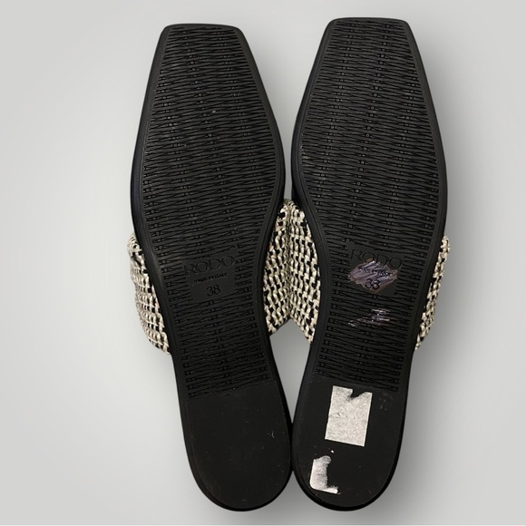 RODO Mules Black Sz 38 Made in Italy - Picture 6 of 7